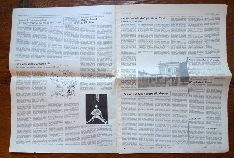 UMANITÀ NOVA.Settimanale anarchico Anno 68 n.7 28 febbraio 1988[Berneri