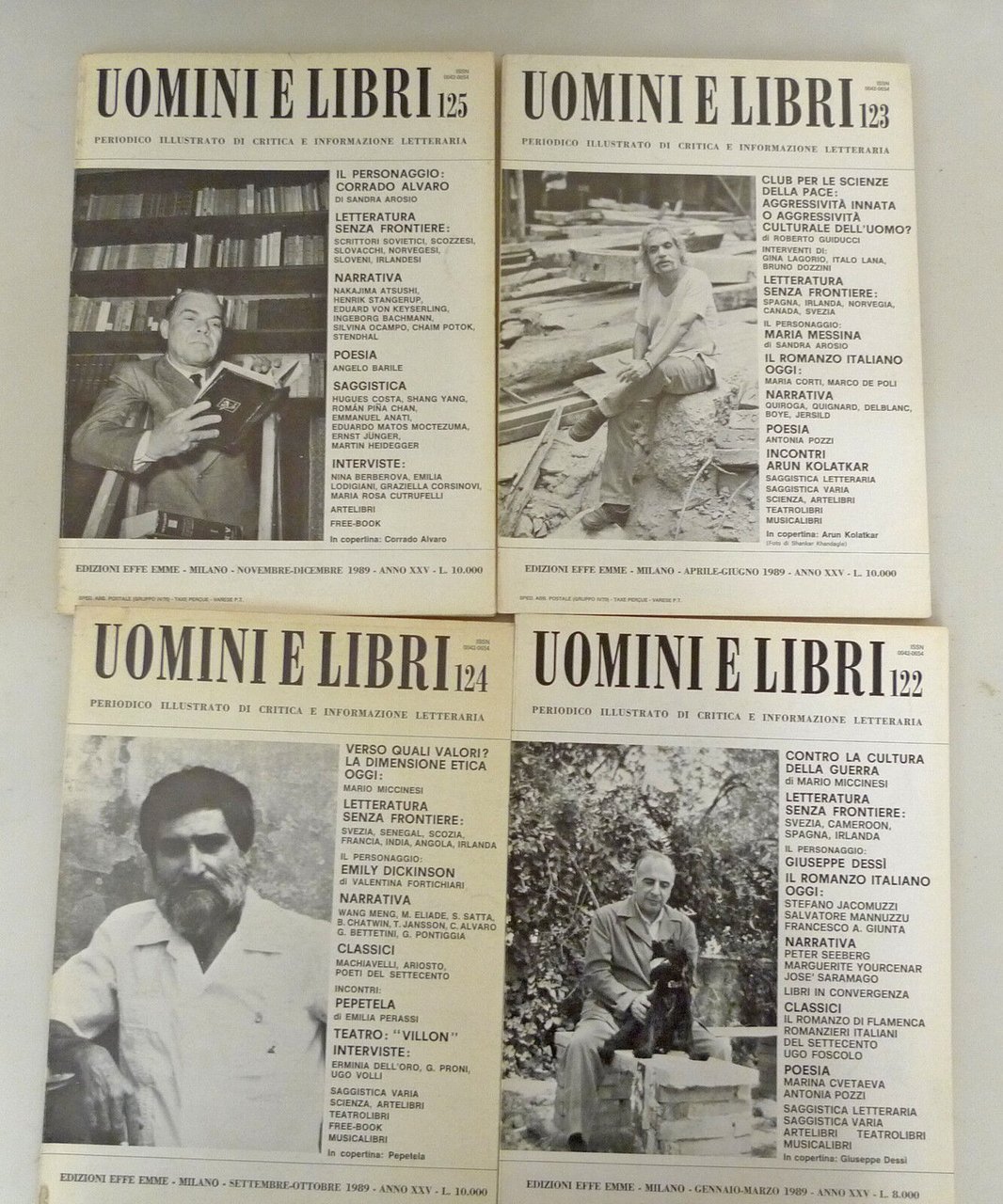 UOMINI E LIBRI.Annata 1989.Periodico illustrato[critica,informazione letteraria