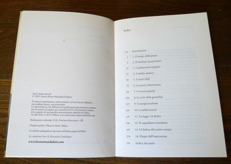 Valcarenghi,L'INSICUREZZA.La paura di vivere nel nostro tempo,Bruno Mondadori