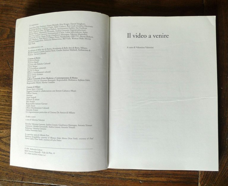 Valentini,IL VIDEO A VENIRE,1999 Rubbettino[CINEMA,VIDEOARTE,Godard,Bill Viola