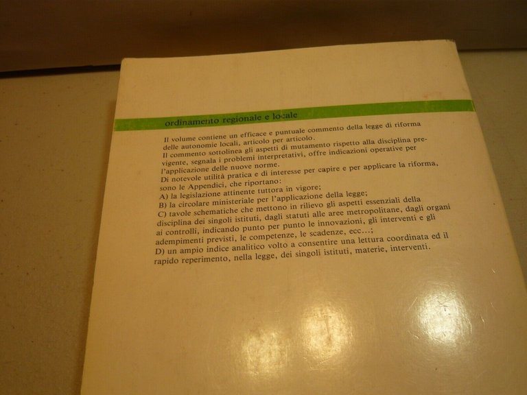 Vandelli,ORDINAMENTO DELLE AUTONOMIE LOCALI,1990[legge 8 giugno 1990