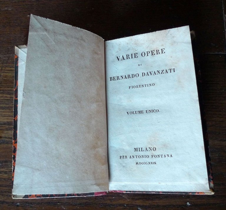 VARIE OPERE DI BERNARDO DAVANZATI,1829 Fontana[storia,Toscana,coltivazione viti