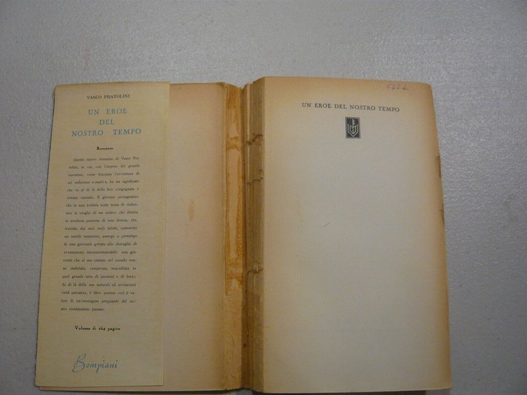 Vasco Pratolini UN EROE DEL NOSTRO TEMPO, 1949[prima edizione