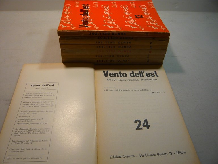 VENTO DELL’EST Rivista trimestrale,Istituto Politico Culturale Edizioni Oriente