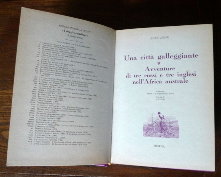 Verne,UNA CITTÀ GALLEGGIANTE/AVVENTURE DI TRE RUSSI E TRE INGLESI,1989 Mursia