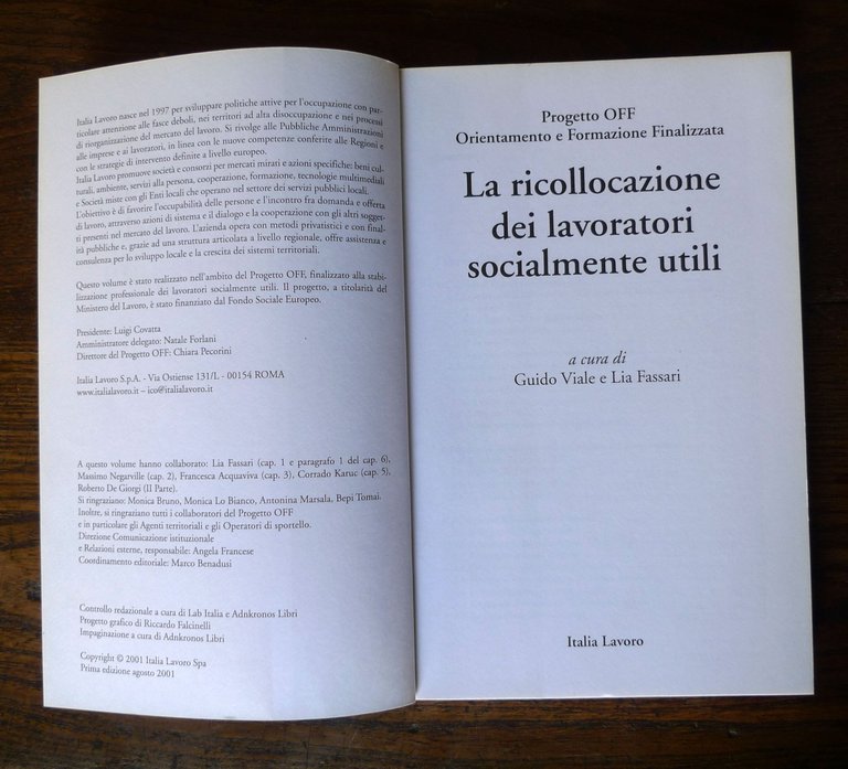Viale/Fassari,LA RICOLLOCAZIONE DEI LAVORATORI SOCIALMENTE UTILI,Italia Lavoro | Immagine Gallery 4