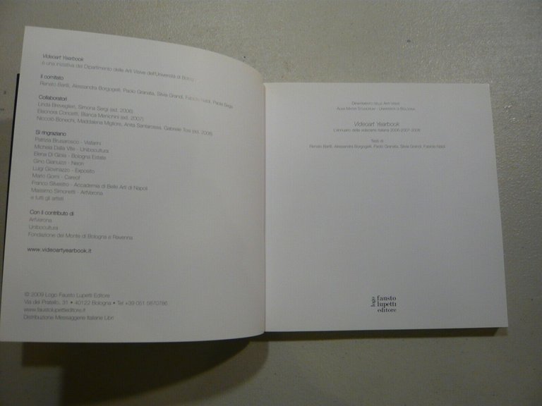VIDEOART YEARBOOK l’annuario della videoarte italiana 2006/2007/2008
