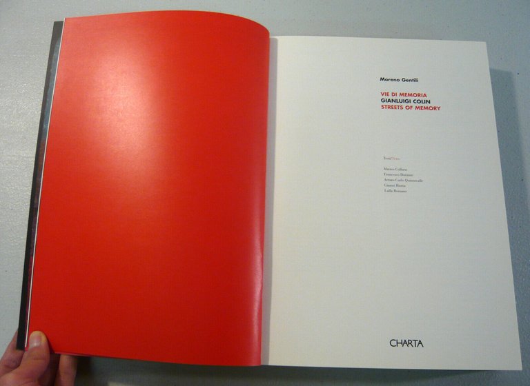 VIE DI MEMORIA.GIANLUIGI COLIN.STREETS OF MEMORY,2003 Charta[arte,copy art