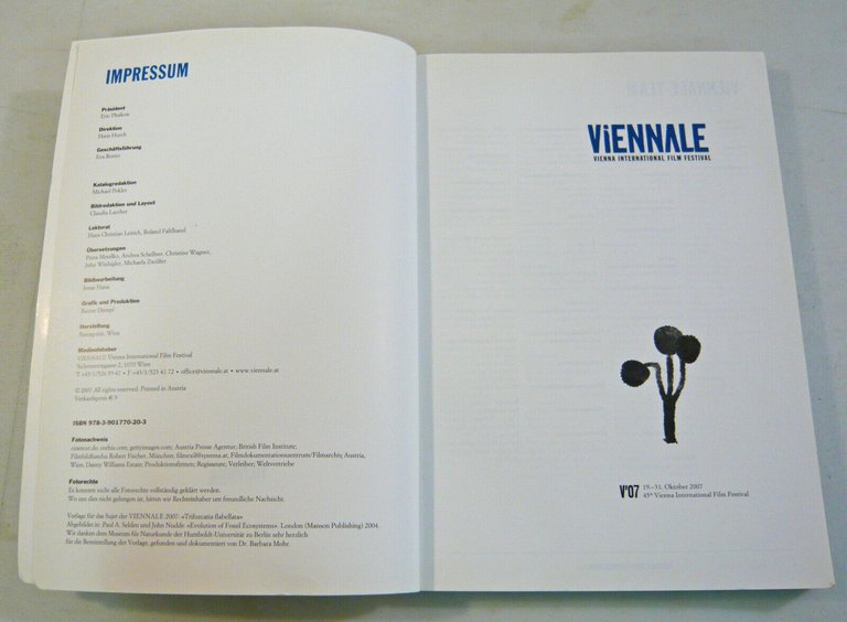 VIENNALE 07.Vienna international film festival,2007[catalogo mostra,cinema