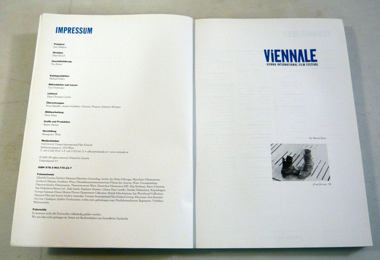 VIENNALE 08.Vienna international film festival,2008[catalogo mostra,cinema