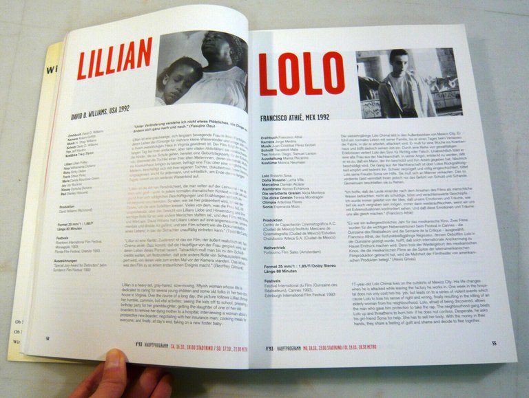 VIENNALE 93.Vienna international film festival,1993[catalogo mostra,cinema