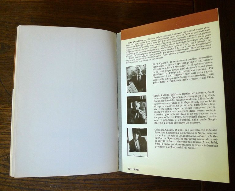 Vigorelli,BARBAPADRONA,'89 Ed.del Gallo[storia quotidiano LA REPUBBLICA,Scalfari