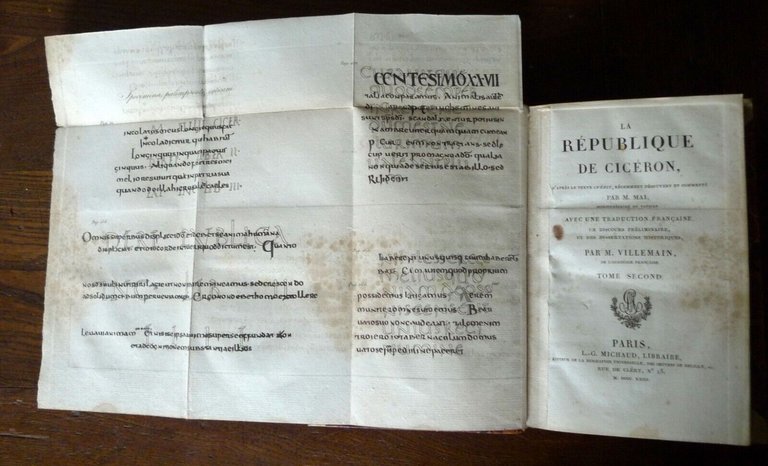 VILLEMAIN,LA REPUBLIQUE DE CICERON,1823 Michaud[Cicerone,DE RE PUBLICA