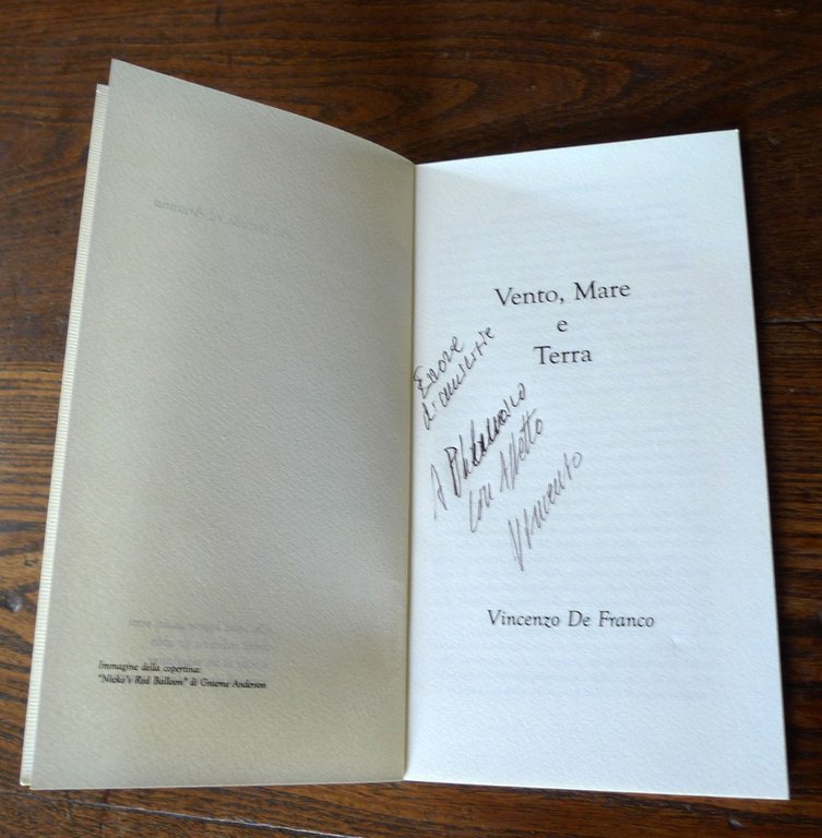 Vincenzo De Franco,VENTO,MARE E TERRA,2006[poesia contemporanea