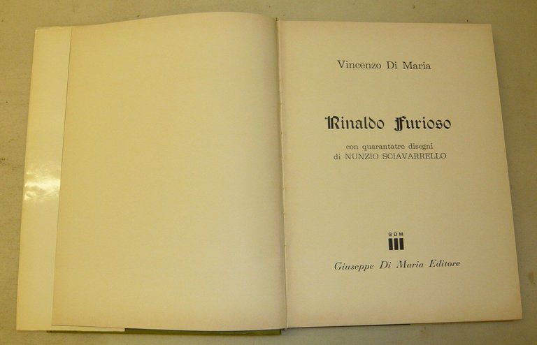 Vincenzo Di Maria,RINALDO FURIOSO,1975[illustrazioni Sciavarrello,pupi siciliani