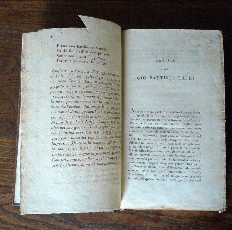 VIRGILIO,ENEIDE TRAVESTITA DI GIO.BATTISTA LALLI,1822 Gaspero Ricci,Firenze