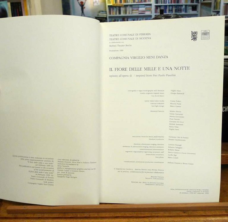 Virgilio Sieni,IL FIORE DELLE MILLE E UNA NOTTE,1999[teatro,danza,Pasolini
