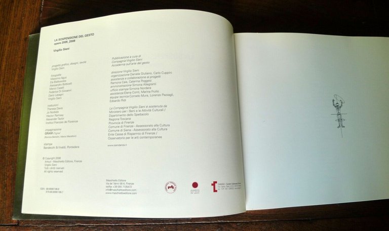 Virgilio Sieni,LA SOSPENSIONE DEL GESTO.Opere 2005_2008,Maschietto[DANZA
