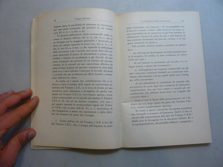 Visentini,Bernini,Toniolli,LA DISCIPLINA DELLA CONCORRENZA,Giuffrè, Milano, 1966