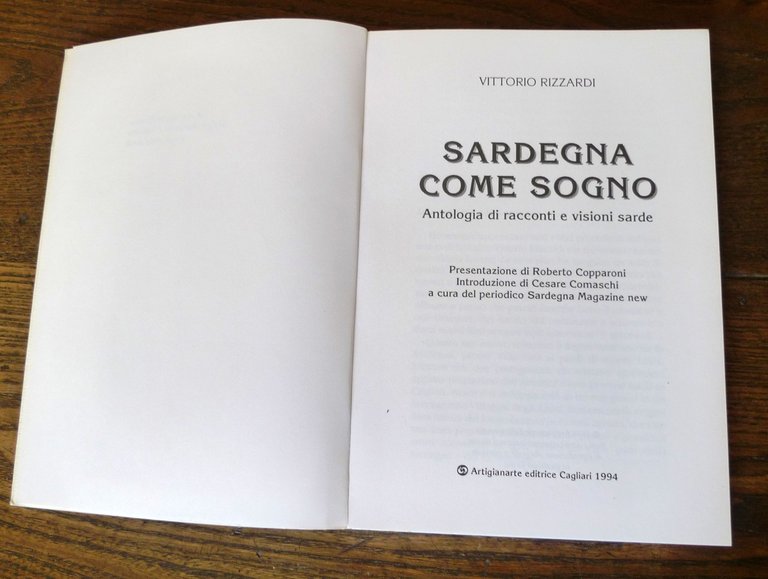Vittorio Rizzardi,SARDEGNA COME SOGNO.Antologia di racconti e visioni sarde,1994