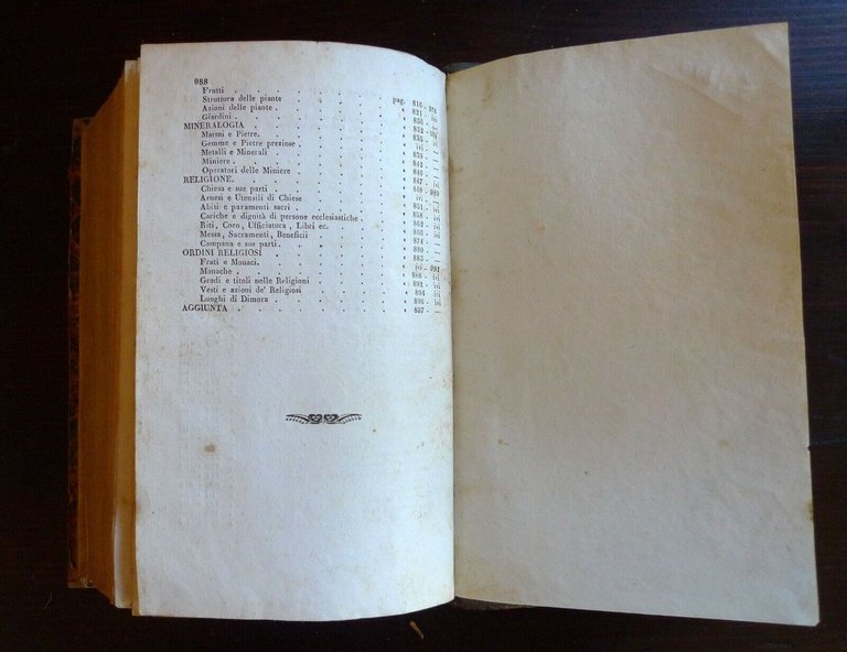 VOCABOLARIO DOMESTICO COMPILATO DA GIANFRANCESCO RAMBELLI,1850 Tiocchi,Bologna