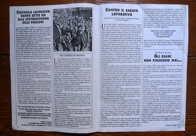 VOCI DI LOTTA n.3 Mag.1995.FOGLIO DI INFORMAZIONE ANTICAPITALISTA[Bologna | Immagine Gallery 2