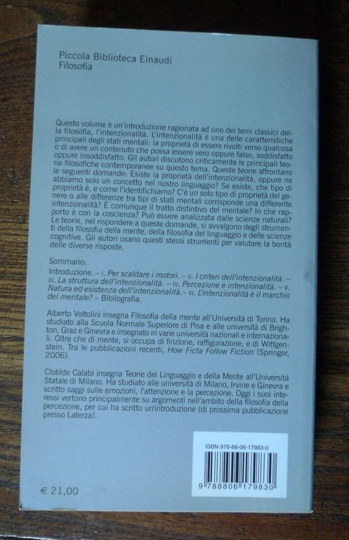 Voltolini/Calabi,I PROBLEMI DELL'INTENZIONALITÀ,2009 Einaudi[FILOSOFIA