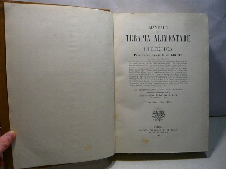 von Leyden,MANUALE DI TERAPIA ALIMENTARE E DI DIETETICA 2 voll.,Utet …