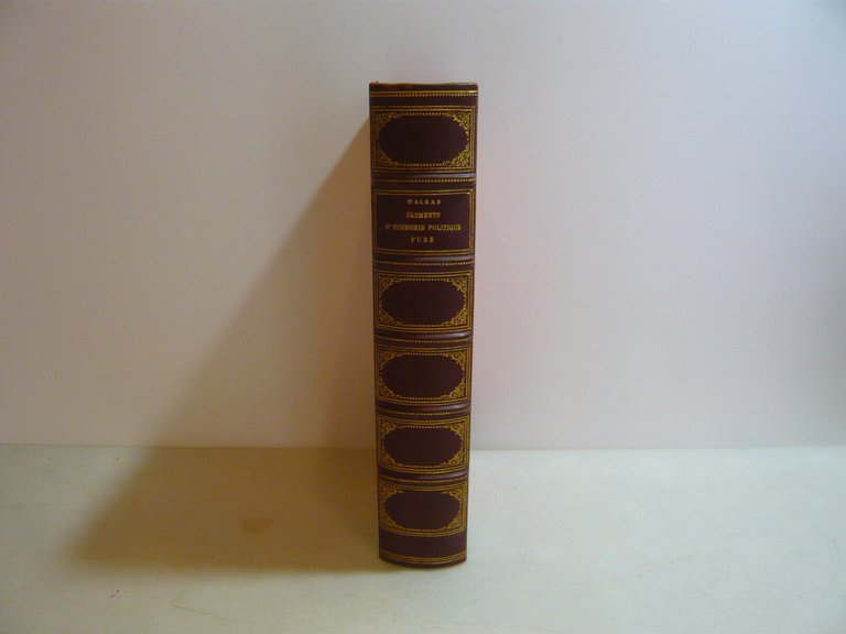 Walras,ELEMENTS D'ECONOMIE POLITIQUE PURE...,Parigi,1952[francese