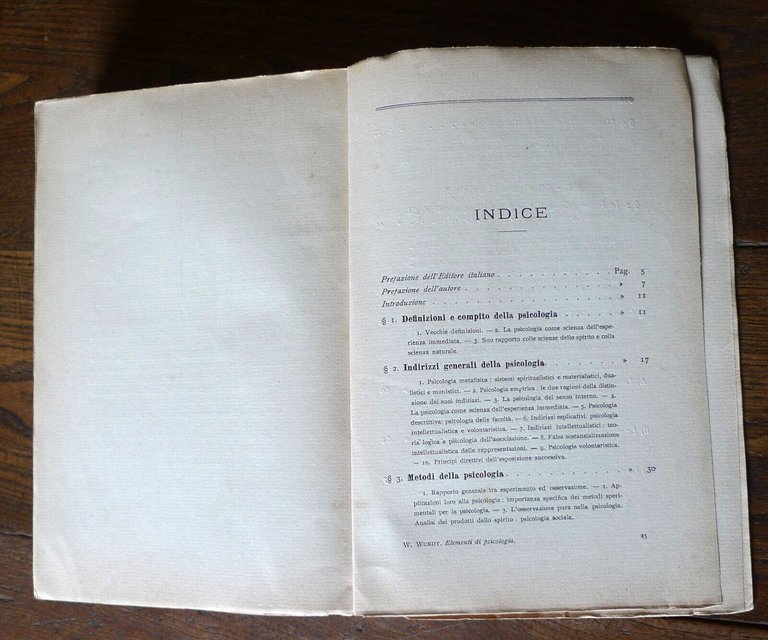 Wilhelm Wundt,ELEMENTI DI PSICOLOGIA,1910 Società Editrice Pontremolese