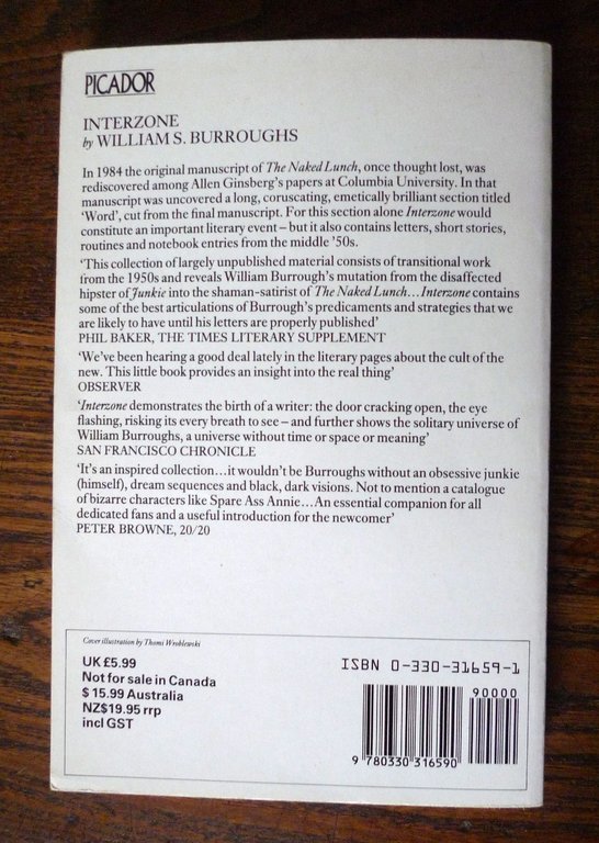 William S.Burroughs,INTERZONE,1990 Picador/Pan Books