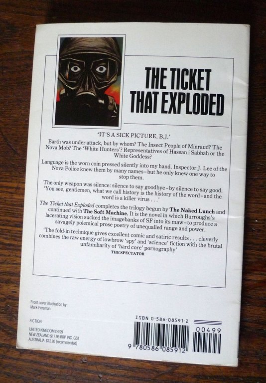 William S. Burroughs,THE TICKET THAT EXPLODED,1987 Paladin