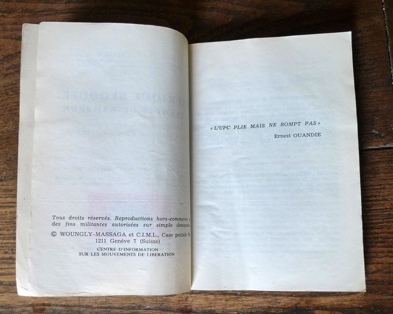 Woungly-Massaga,L'AFRIQUE BLOQUÉE:L'EXEMPLE DU KAMEROUN,1962[Camerun,Ouandie