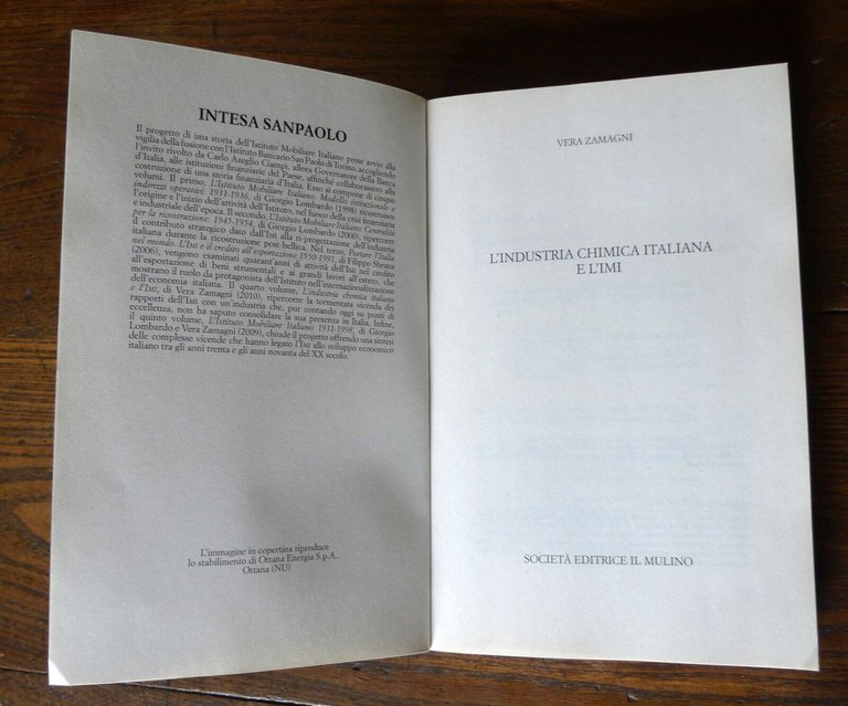 Zamagni,L'INDUSTRIA CHIMICA ITALIANA E L'IMI,2010 il Mulino[ECONOMIA,BANCA