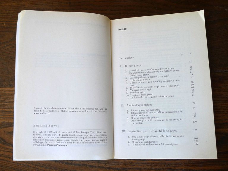 Zammuner,I FOCUS GROUP,2003 il Mulino[psicologia,organizzazioni,marketing