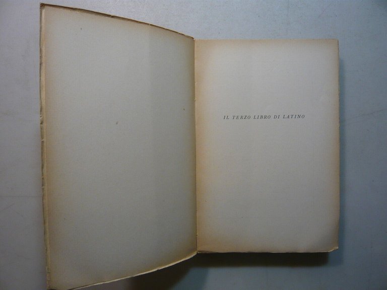 Zanoni,IL TERZO LIBRO DI LATINO Letture, conversazioni, regole ed esercizi,1937