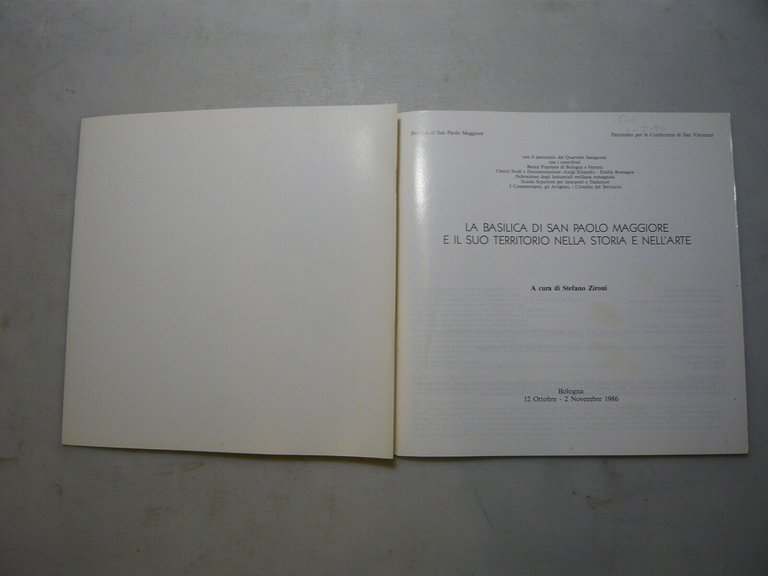 Zironi,LA BASILICA DI SAN PAOLO MAGGIORE,Bologna,1986