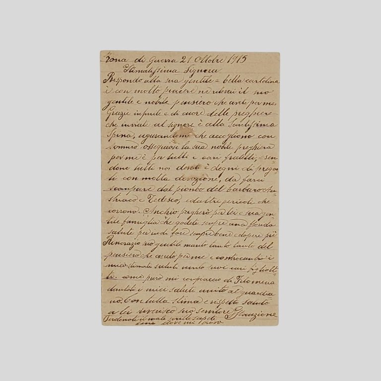 118° Reggimento Fanteria. Franchigia militare. Zona di Guerra.