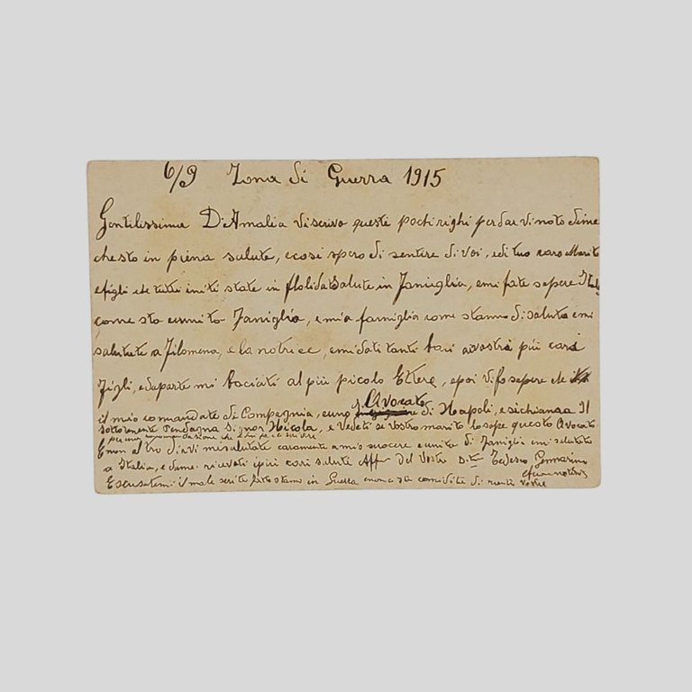 136° Fanteria. Zona di Guerra.