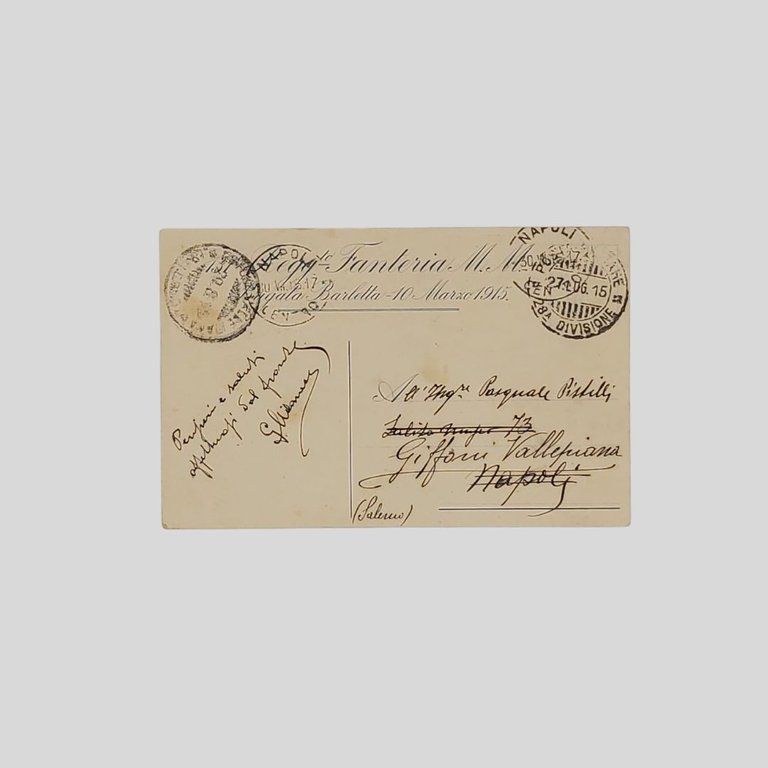 137 Reggimento Fanteria M.M.[Milizia Mobile]. Brigata Barletta- 10 Marzo 1915.