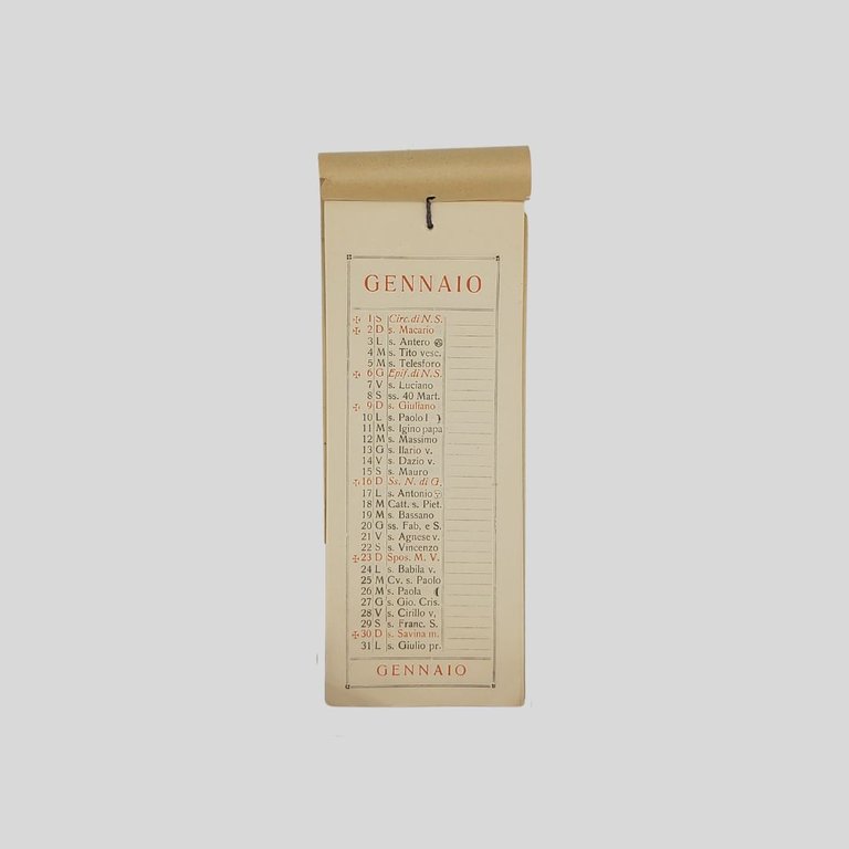Almanacco mensile 1927.