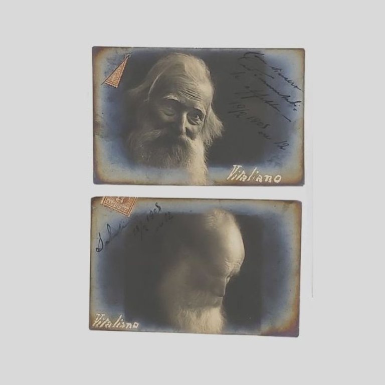 Anziano dalla barba fluente. Quattro intensi ritratti.