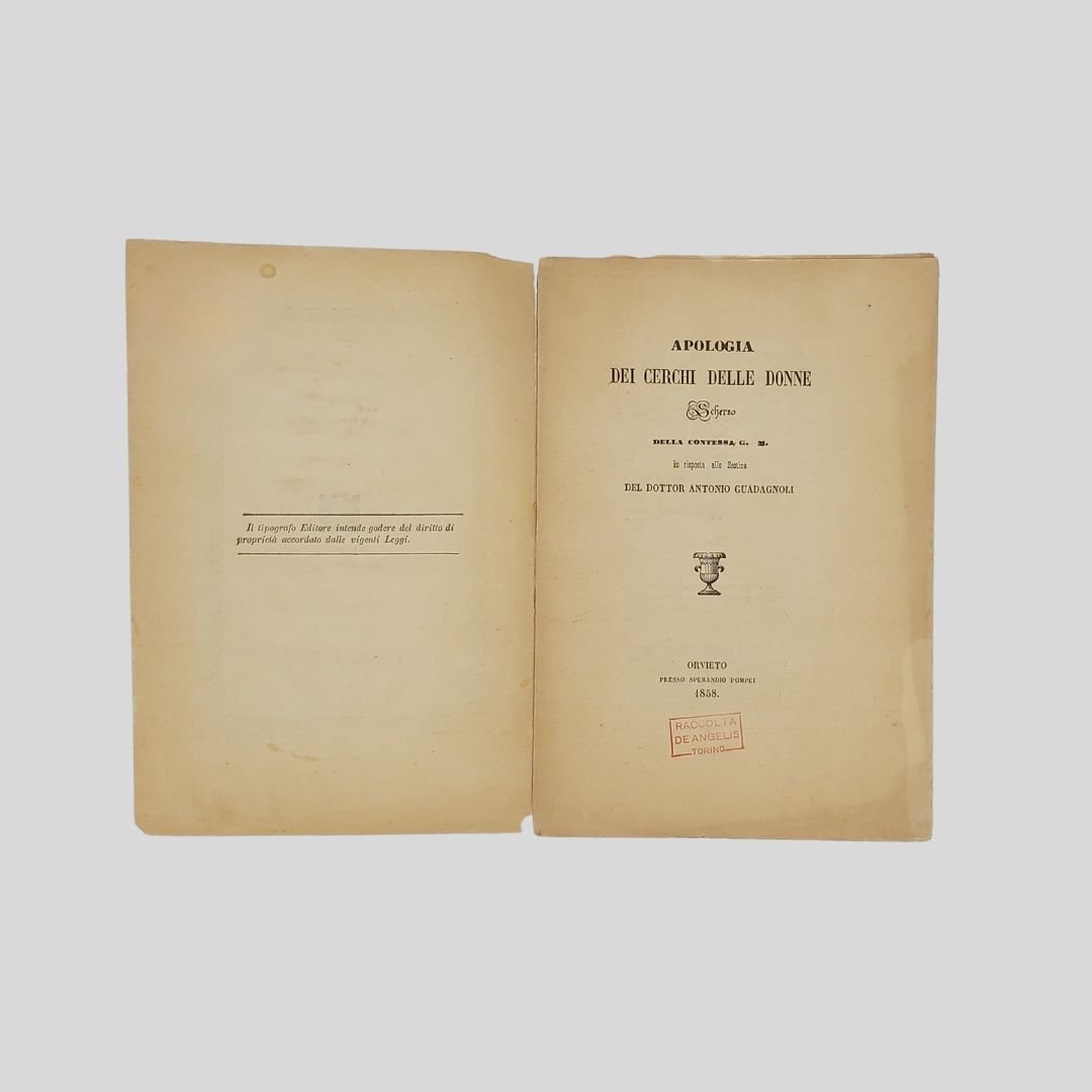 Apologia dei cerchi delle donne. Scherzo della Contessa G.M. in …