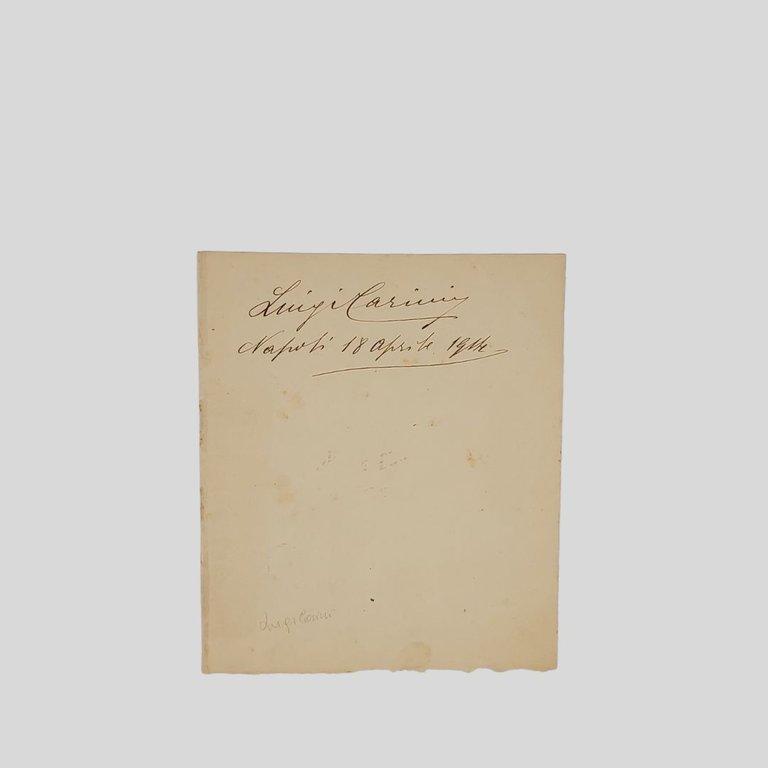 Autografo su frammento di pagina multifirma (mm 177×152) di “liber …