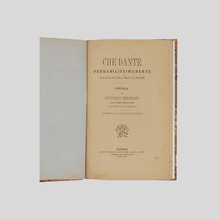 Che Dante probabilissimamente nacque nel 1268. Postilla di V. I. … | Immagine Gallery 2