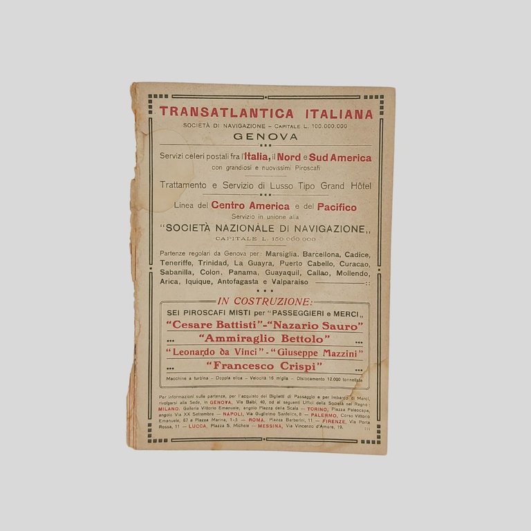 Cioccolata. Ditta Luigi De Giusti.
