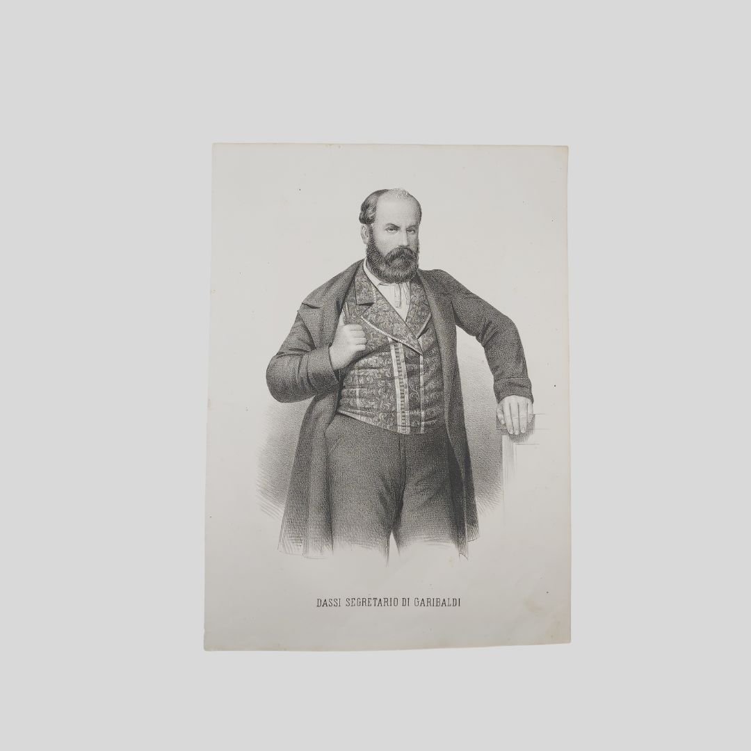 Dassi segretario di Garibaldi, ritratto a mezza figura.