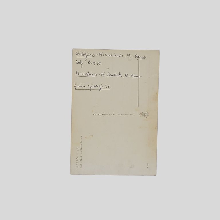 Dedica autografa a Salvatore De Muto: «Al gagliardo Salvatore De …