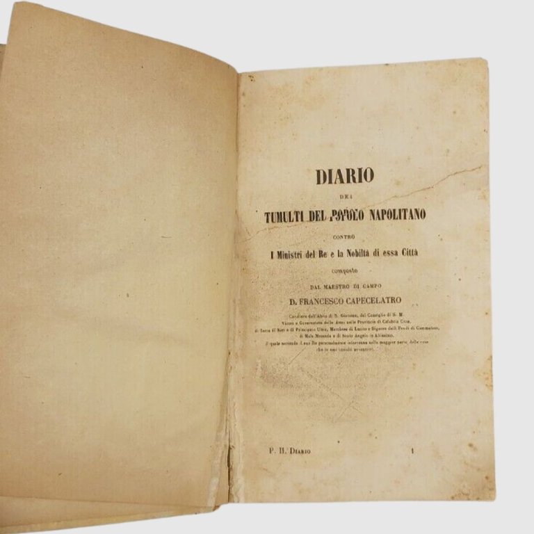 Diario contenente la storia delle cose avvenute nel Reame di …