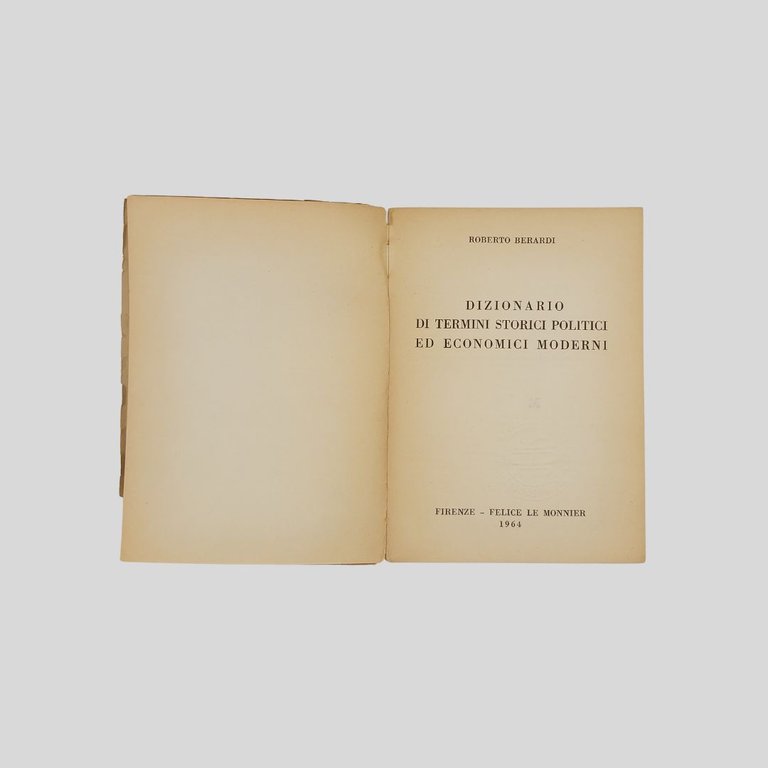 Dizionario di termini storici politici ed economici moderni. | Immagine Gallery 2